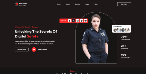 Security Services Elementor (WordPress)