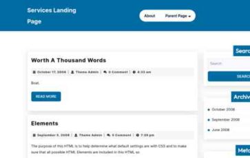 Services Landing Page (screenshot desktop)