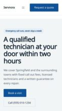 Servnora (screenshot mobile)