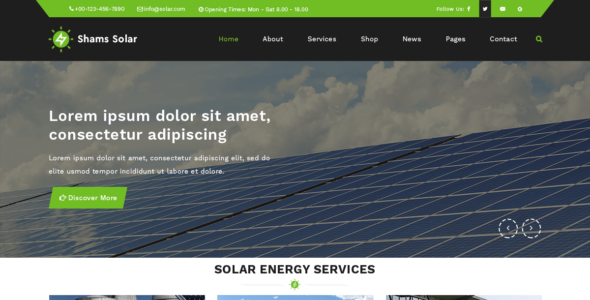 Shams Solar (WordPress)