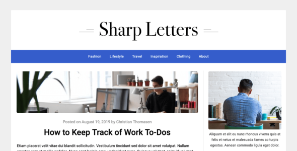 Sharp Letters (WordPress)