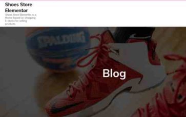 Shoes Store Elementor (screenshot desktop)