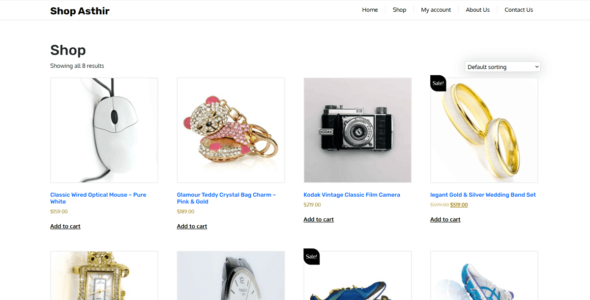 Shop Asthir (WordPress)
