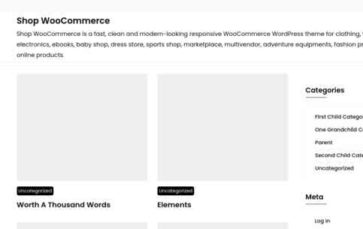 Shop WooCommerce (screenshot desktop)