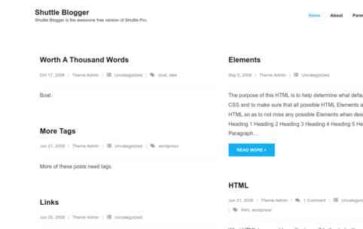 Shuttle Blogger (screenshot desktop)