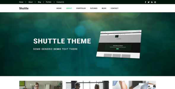 Shuttle Dark Grid (WordPress)