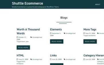 Shuttle Ecommerce (screenshot desktop)