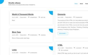 Shuttle ENews (screenshot desktop)