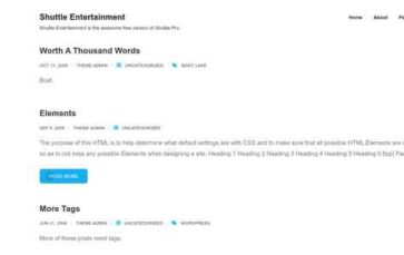 Shuttle Entertainment (screenshot desktop)