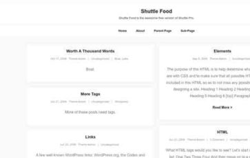 Shuttle Food (screenshot desktop)