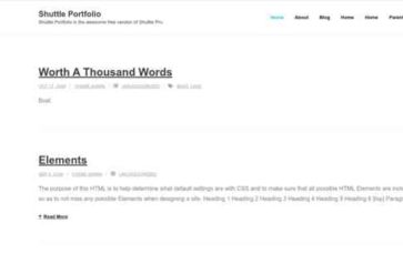 Screenshot Desktop Shuttle Portfolio (screenshot desktop)