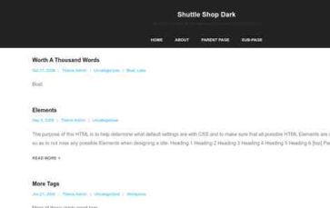 Shuttle Shop Dark (screenshot desktop)