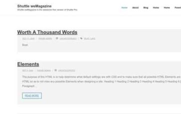 Shuttle weMagazine (screenshot desktop)