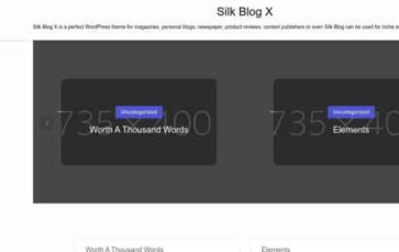 Silk Blog X (screenshot desktop)