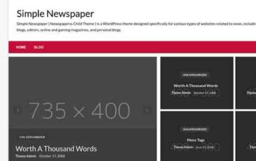 Simple Newspaper (screenshot desktop)