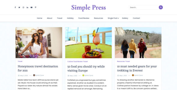 Simple Press (WordPress)
