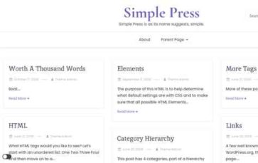 Simple Press (screenshot desktop)