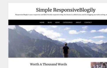 Simple ResponsiveBlogily (screenshot desktop)