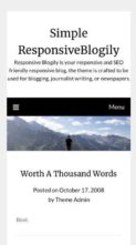 Simple ResponsiveBlogily (screenshot mobile)