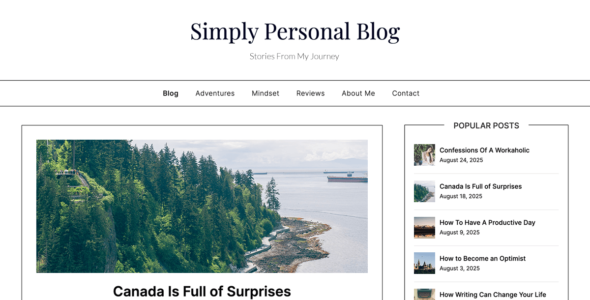 Simply Personal Blog (WordPress)