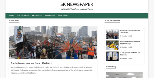 SK Newspaper (WordPress)