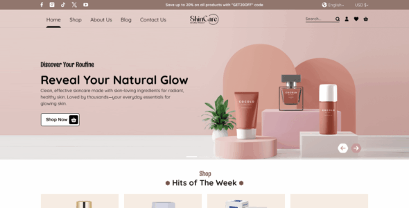 Skincare Cosmetic Store (WordPress)