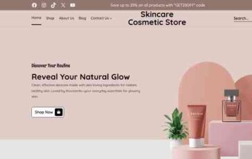 Skincare Cosmetic Store (screenshot desktop)