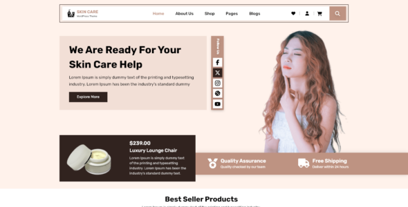 Skincare Product Store (WordPress)