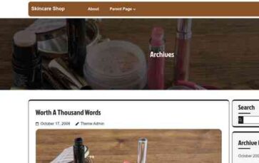 Skincare Shop (screenshot desktop)