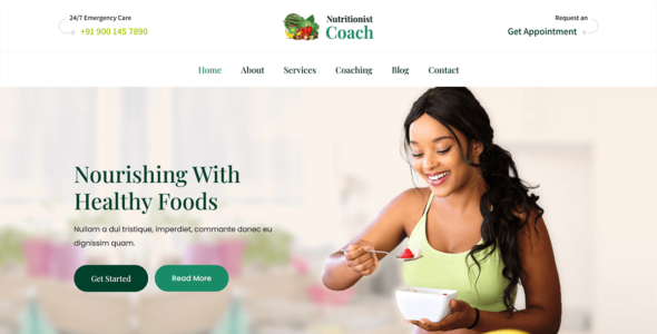 SKT Nutritionist Coach (WordPress)