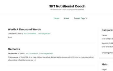 SKT Nutritionist Coach (screenshot desktop)