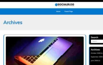 Social Blog (screenshot desktop)