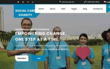 Social Care Charity (screenshot desktop)