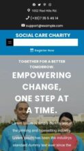 Social Care Charity (screenshot mobile)