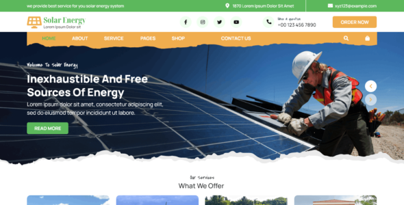 Solar Panel Distributor (WordPress)