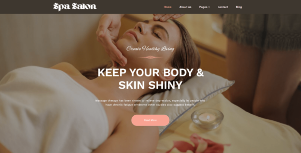 Spa Salon Elementor (WordPress)