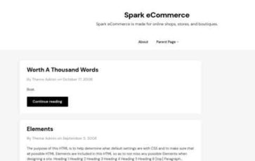 Spark eCommerce (screenshot desktop)