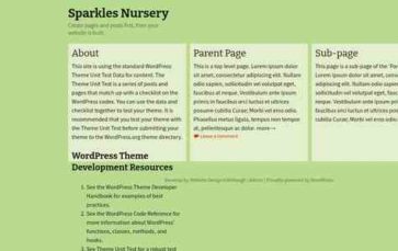 Sparkles Nursery (screenshot desktop)