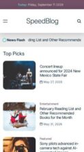 SpeedBlog (screenshot mobile)