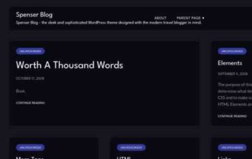 Spenser Blog (screenshot desktop)