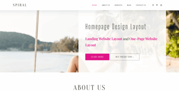 Spiral Landing Page (WordPress)
