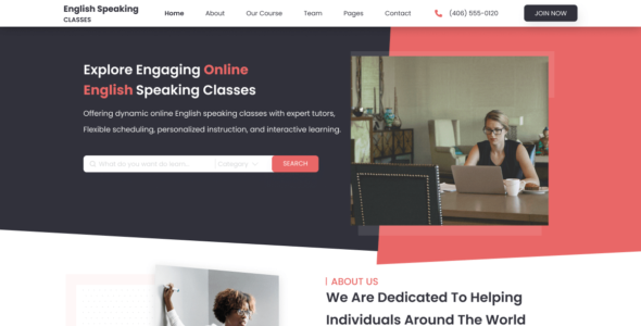 Spoken English Classes (WordPress)