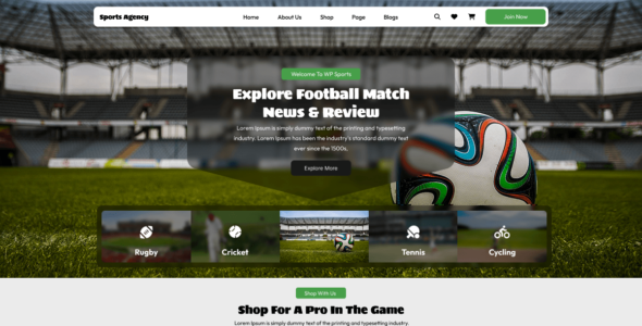 Sports Agency (WordPress)