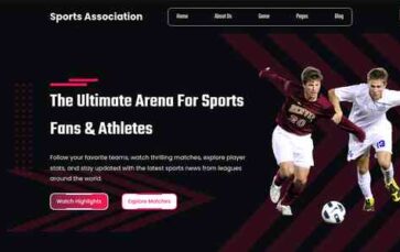 Sports Association (screenshot desktop)