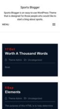 Sports Blogger (screenshot mobile)