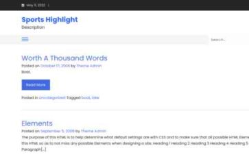 Sports Highlight (screenshot desktop)