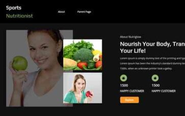 Sports Nutritionist (screenshot desktop)