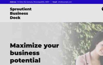 Sproutient Business Dock (screenshot desktop)