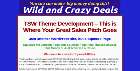 SqueezeMe (WordPress)