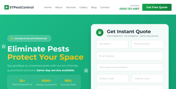 ST Pest Control Services (WordPress)